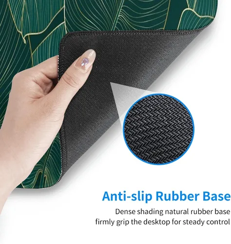 Miniatura 5 de Alfombrilla de mouse grande para juegos, extendida, grande, XL, para teclado, laptop, computadora, escritorio, con base antideslizante, borde cosido