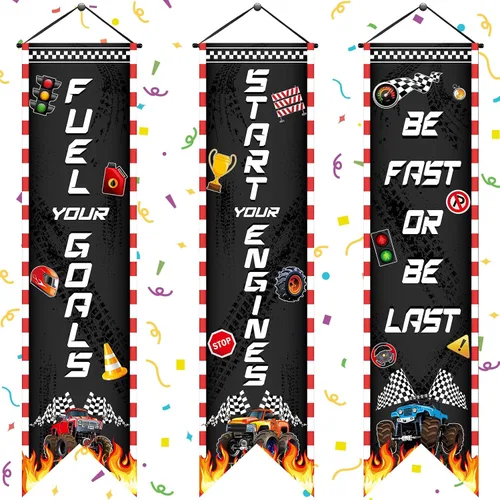 Miniatura 16 de Chiisong Cartel de fiesta de cumpleaños de 6 a 7 años, 3 piezas con temática de memes, carteles de cumpleaños de 7º porche, decoración de pared