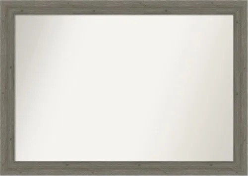 Miniatura 274 de Amanti Art Espejo de pared personalizado no biselado (24.5 x 24.5 pulgadas), marco gris marrón alta, varios tamaños personalizados, espejo de baño