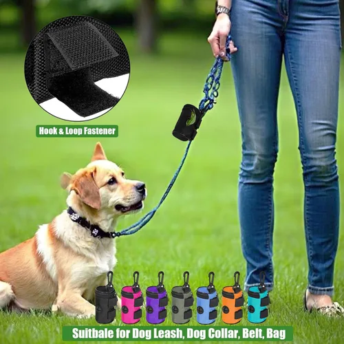 Miniatura 3 de Soporte para bolsa de excremento de perro para fijación de correa, dispensador de bolsas de basura para correa, se adapta a cualquier correa
