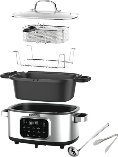Miniatura 7 de Chef'sChoice Multicooker, recipiente antiadherente multiusos de gran capacidad de 6 cuartos y control de temperatura variable con mantener el calor