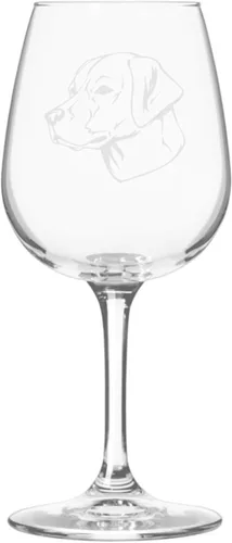 Miniatura 281 de Copa de vino de 12.75 onzas con diseño de perro grabado