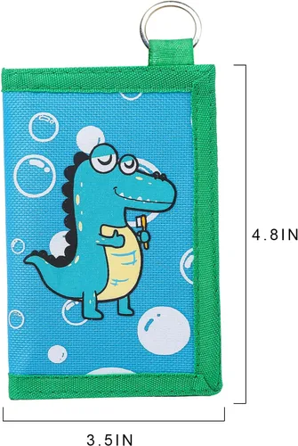 Miniatura 5 de Billetera infantil para niños, con bloqueo RFID, de lona, para deportes al aire libre, regalos para festivales, regalos de cumpleaños, diseño
