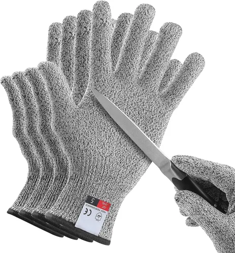 Miniatura 10 de Guantes resistentes a cortes, protección de manos de grado alimenticio nivel 5, guantes de corte de cocina (XS)