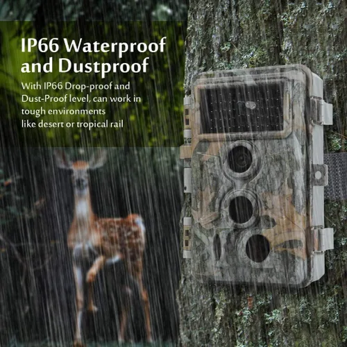 Miniatura 5 de Paquete de 2 cámaras de juegos, Venado Trail Cam sin brillo, visión nocturna de 90 pies, 24 MP, 1296P H.264 MP4 activado por movimiento