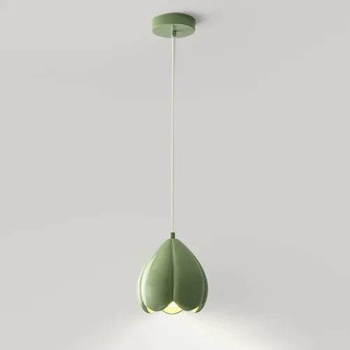 Moderna lámpara colgante floral francesa de resina en forma de brote de flores Iluminación de isla de cocina de 59 pulgadas, mini lámpara de techo