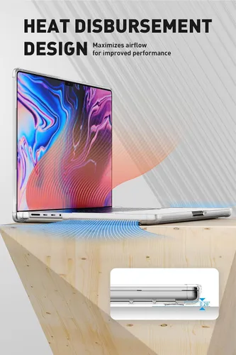 Miniatura 7 de SUPCASE Funda para MacBook Pro de 14 pulgadas versión 2021-2025 (Unicorn Beetle Clear), M5/M4/M3/M2/M1 Pro/Max Chip [antiarañazos] Funda delgada