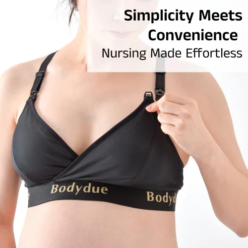 Miniatura 4 de Bodydue Absobra Nursing Pad-Free Nursing Bra for Easy Breastfeeding Maternity Essential Wireless Full-Coverage Comfort