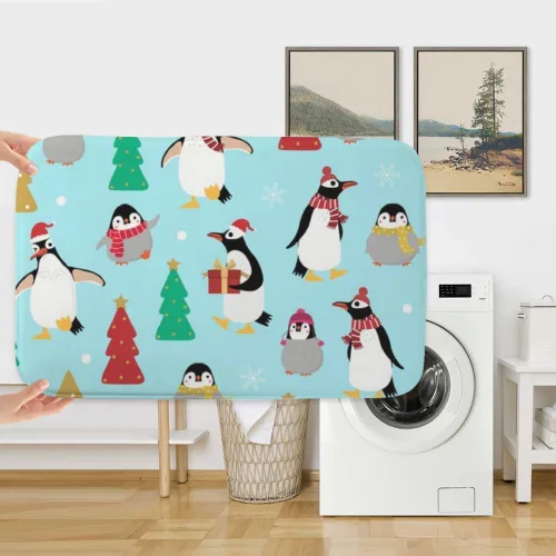 Miniatura 5 de Cute Penguin in Christmas Costume Washable Rug 18X30in Bathroom Toilet Rugs Bath Matts Outside Door Mats Instant Dry Water Proof Anti Slip Patterned