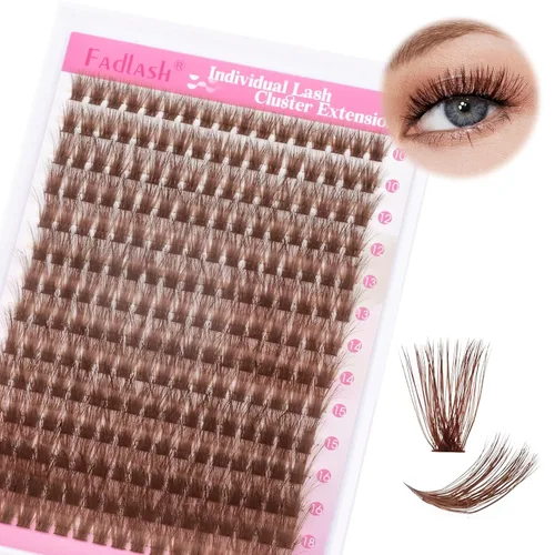 Miniatura 67 de FADLASH Extensiones de pestañas en racimo de pestañas de 0.35-0.70 pulgadas, para colocar en casa, rizado D, pestañas individuales en casa
