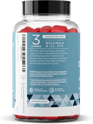 Miniatura 9 de Conception para Ella Gomitas de Fertilidad - Suplementos de Fertilidad para Mujeres con Myo Inositol, Ácido Fólico y más Nutrientes Esenciales