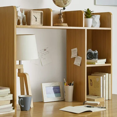 Miniatura 2 de UKN Estantería de escritorio clásica de haya (madera natural) madera marrón