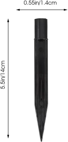 Miniatura 2 de Uonlytech Estacas de repuesto para lámpara de jardín, paquete de 10 estacas de plástico para el suelo, 5.51 x 0.55 pulgadas, impermeables, durables