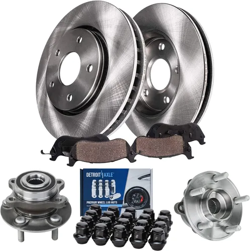 Miniatura 41 de Detroit Axle - Rotores de freno para Nissan NV2500 NV3500 NV1500 NV1500 2012-2021, repuesto de rotores de freno de disco: rotor delantero de 14.17