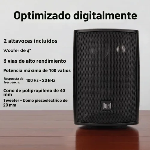 Miniatura 3 de Dual Electronics LU43PB - Altavoces con cable de 4 pulgadas y 3 vías de alto rendimiento para interiores y exteriores Configuración sin esfuerzo