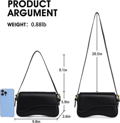 Miniatura 5 de Bolso tote de piel sintética para mujer con 2 correas extraíbles y cierre de cremallera