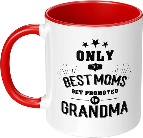 Taza de café de cerámica divertida con texto en inglés «Only the Best Moms Get Promoted to Grandone», regalo para el Día de la Madre, lindo regalo
