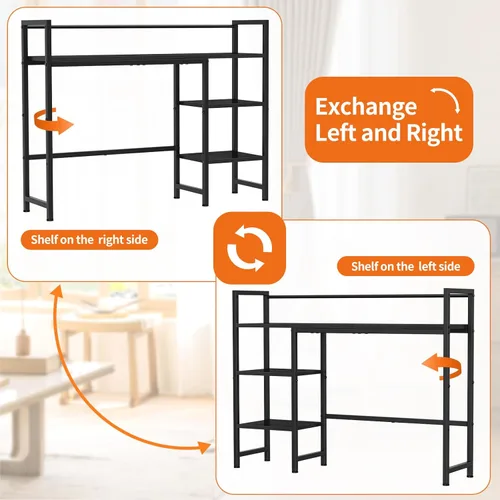 Miniatura 8 de Snughome Estante de Escritorio, Gabinete de Escritorio de 38.6" para Monitor de Computadora, Estante Organizador de Escritorio, Estante de Negro