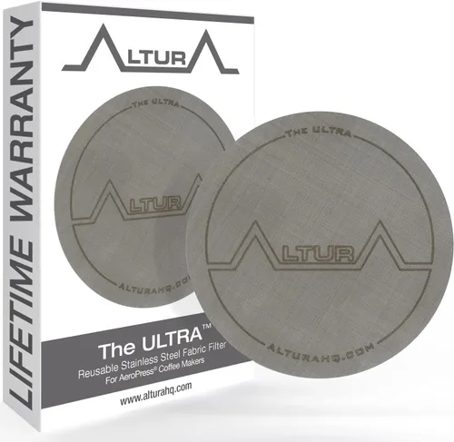 Miniatura 6 de El ULTRA XL: Filtro de metal reutilizable para cafetera AeroPress. También se adapta a la prensa de café AeroPress Go. No más filtro de papel XL