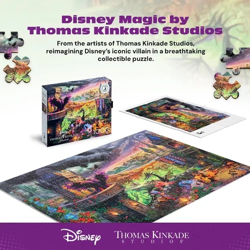 Miniatura 2 de Buffalo Games - Rompecabezas de 1000 piezas Silver Select de Thomas Kinkade Disney Maléfica para adultos - Piezas cortadas con precisión, hermosas