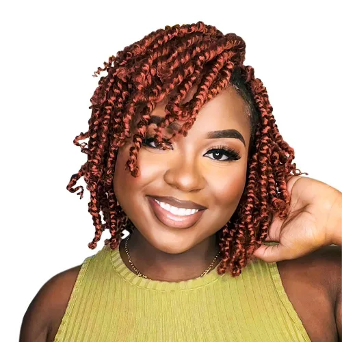 Miniatura 43 de BOHOBABE Cabello de Ganchillo Pre-retorcido Passion Twist de 14 Pulgadas Cabello Corto Ombré Gris Pre-enrollado de Ganchillo Passion Twist para Gris