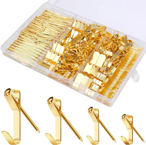 Miniatura 8 de Kit de 184 piezas para colgar cuadros, colgadores de cuadros de 20lb, 30lb y 50lb, ganchos metálicos para colgar cuadros con clavos, en paneles