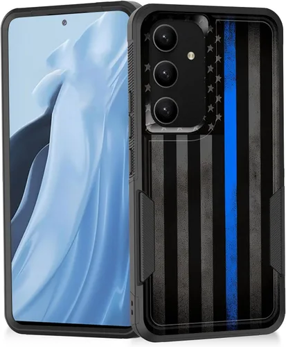 Miniatura 47 de Funda para Galaxy A14 5G, resistente de doble capa híbrida de policarbonato duro, goma suave, a prueba de golpes, funda protectora resistente