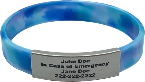 Miniatura 48 de Pulsera de identificación médica personalizada - Pulsera de seguridad para personas mayores grabada personalizada - Alerta de Alzheimer