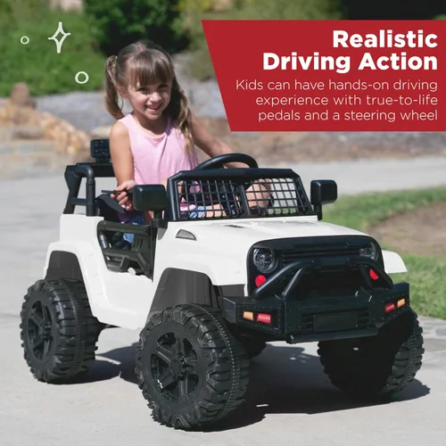 Miniatura 2 de Productos de la mejor elección, camioneta de paseo de 12 V para niños con control remoto de los padres, suspensión de resortes, luces LED, puerto