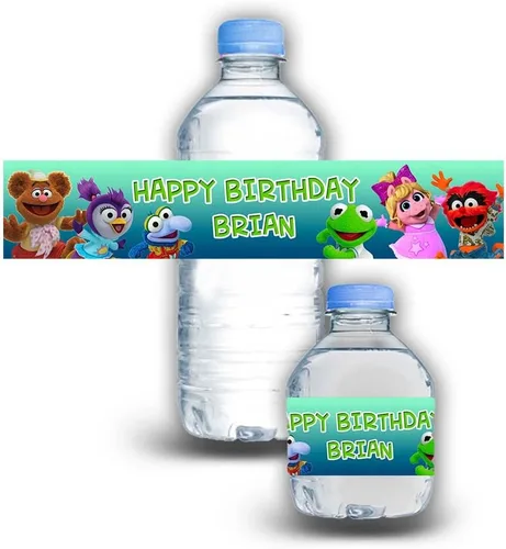 Miniatura 9 de Calcomanías impermeables para botellas de agua para niños, personalizables, paquete de 12 (coches)