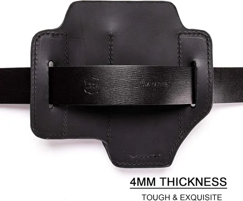 Miniatura 3 de Gentlestache Funda de cuero para Leatherman Multitool - Organizador de bolsillo EDC con soporte para llaves y funda de linterna, color negro