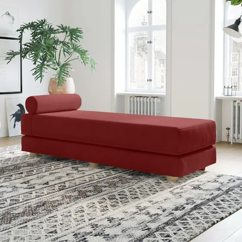 Jaxx Alon Daybed - Tumbona plegable con colchón de espuma viscoelástica de primera calidad, tamaño Queen, fabricado en los Estados Unidos, color