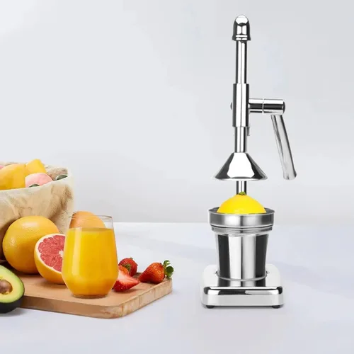 Miniatura 6 de Exprimidor de hierro fundido, exprimidor de hierro fundido, jugo manual efectivo de acero inoxidable, extractor de jugo de prensa manual resistente