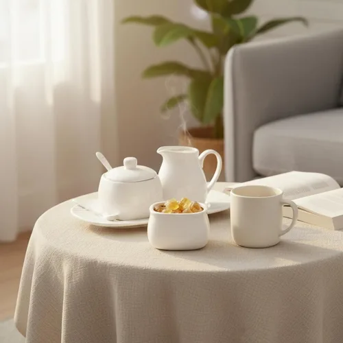 Miniatura 8 de Dicunoy Juego de 4 azucareras y cremas, jarra pequeña de crema con asa para barra de café, azucarero con tapa, cuchara y bandeja, contenedor