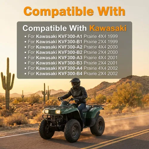 Miniatura 2 de Carburador para Ka.wasaki KVF300 KVF 300 Prairie 300 2X4 4X4 1999-2002 ATV KVF300B KVF300A OE # 15003-1437 con kit de herramientas de limpieza