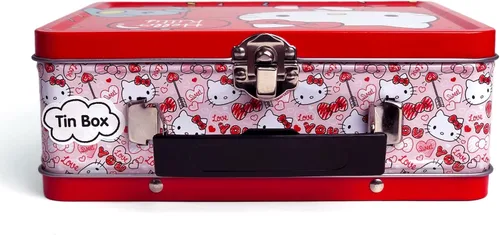 Miniatura 3 de Juego de regalo de Hello Kitty: caja de lata de almuerzo de Hello Kitty, botella de agua, rompecabezas, calcomanías y estuche para lápices.