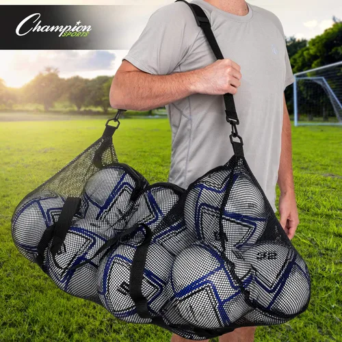 Miniatura 9 de Champion Sports Bolsa de lona de malla con cremallera y correa de hombro ajustable, 15 x 36 pulgadas, multiusos, bolsa de gimnasio de gran