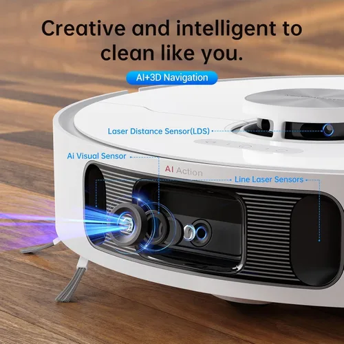 Miniatura 3 de DREAME L10s Ultra Robot, combo de aspiradora y fregona, limpieza y secado automáticos, base auto-llenable y auto-vaciable para 60 días de limpieza