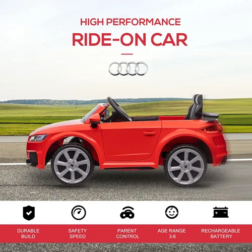 Miniatura 6 de Aosom 6V Audi TT RS Automóvil deportivo eléctrico para niños Ride On Toy One Seat con control remoto., Rojo