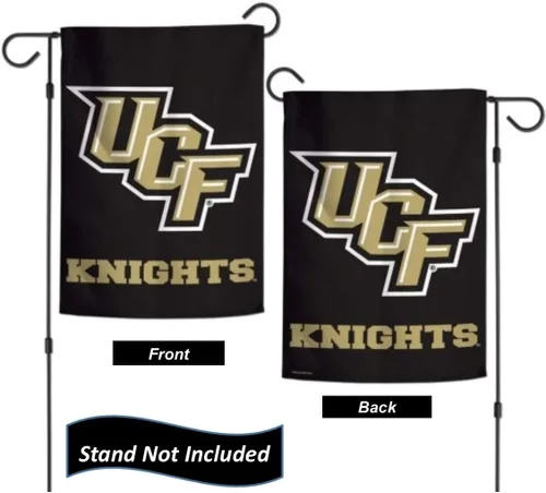 La bandera de la Universidad de los Caballeros de Florida Central de 12.5 x 18 pulgadas de doble cara para patio y jardín está impresa en los