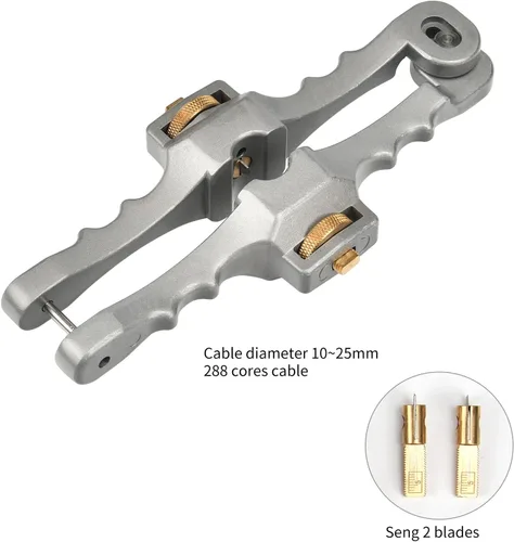 Miniatura 7 de Pelacables de fibra óptica blindados con profundidad de corte ajustable Pelacables de 0.394-0.984 in de eliminación de cables de extracción