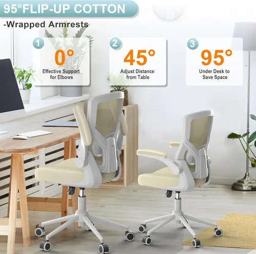 Miniatura 6 de Silla de oficina para largas horas y alivio del dolor de espalda baja, cojín de espuma moldeada de 4 pulgadas de grosor, soporte lumbar acolchado