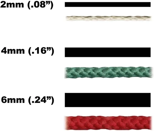 Miniatura 3 de Pepperell Bonnie Cordón de macramé trenzado 6mm x 100 yardas Rojo (Paquete de 2 valores) Cordón de polipropileno trenzado para manualidades DIY