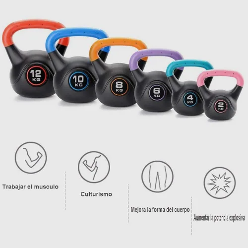 Miniatura 6 de AGYH Kettlebells Kettlebell Negro, Entrenamiento De Fuerza, Entrenamiento Central, Equipo De Entrenamiento Cruzado, Base Antideslizante, 6 Opciones