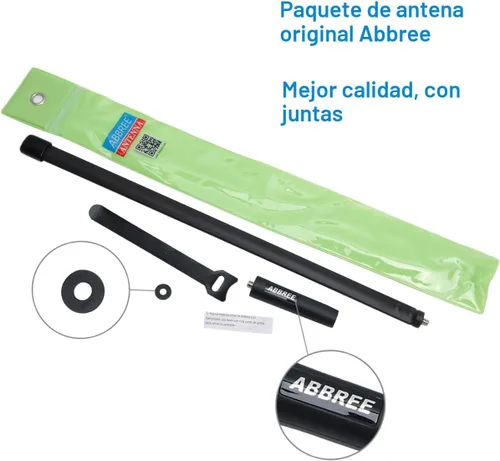 Miniatura 8 de ABBREE SMA-Hembra Antena de Radio Ham VHF/UHF 18.8-pulgadas 144/430MHz de Alta Ganancia Plegable CS Táctica Antena para Baofeng UV-5R Mini BF-F8HP