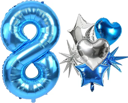 Miniatura 30 de TONIFUL Globo azul marino número 1 de 40 pulgadas de Mylar de gran tamaño azul oscuro digital 1 globo para fiesta de cumpleaños, despedida