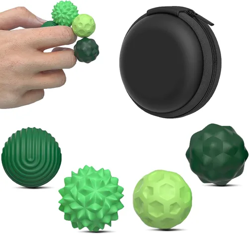 Miniatura 18 de Juguetes de Pelotas Magnéticas de Silicona Fidget, 8 Piezas con Texturas de Atracción, Pelota Sensorial Fidget con Carcasa de Silicona para Adultos