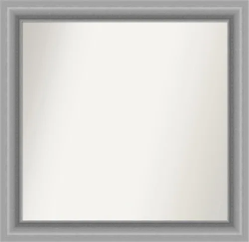 Miniatura 42 de Amanti Art Espejo de baño plateado para sobre fregadero, 26 x 26 pulgadas, espejo cuadrado de níquel pulido, marco de madera tradicional mediano, se