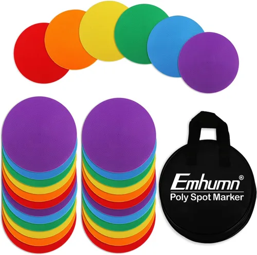 Marcadores de punto Emhumn de 4 pulgadas y 9 pulgadas de polietileno para puntos de agilidad para entrenamiento en gimnasio/educación física, baile,