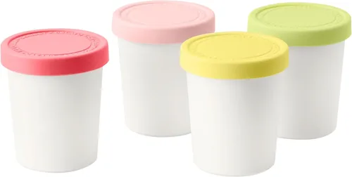 Miniatura 13 de Tovolo Sweet Treat - Recipiente reutilizable para helado casero, color rosa, recipientes apilables de almacenamiento de 1 cuarto de galón con tapas